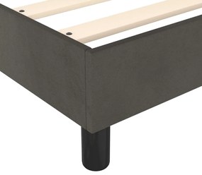 Estrutura de cama sem colchão 140x200 cm veludo cinzento-escuro