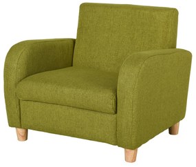 Sofá Infantil Mini Sofá para Crianças acima de 3 anos com Assento Acolchoado e Apoio para os Braços 49x45x44 cm Verde