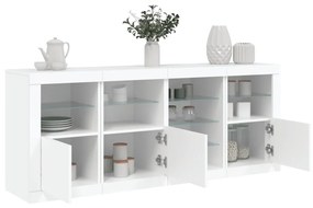 vidaXL Aparador com luzes LED 164x37x67 cm branco