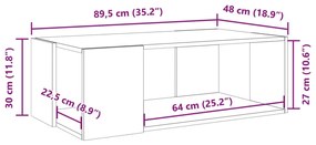 Mesa de centro 89,5x48x30 cm derivados de madeira branco