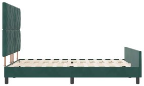 Estrutura de Cama vidaXL Verde Escuro 140x200 cm Veludo