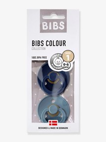 Lote de 2 chupetas, da BIBS Colour, tamanho 1, dos 0 aos 6 meses azul escuro bicolor/multicolor