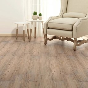 330180 vidaXL Tábuas de soalho PVC autoadesivo 5,21 m² 2 mm carvalho castanho