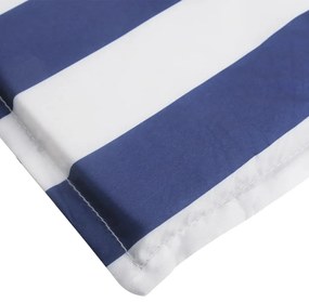 Almofadão p/ espreguiçadeira tecido oxford riscas azul/branco