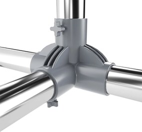 Cabide aberto extensível 87-150 cm, profundidade: 44 cm, altura: 97-165 cm cinzento