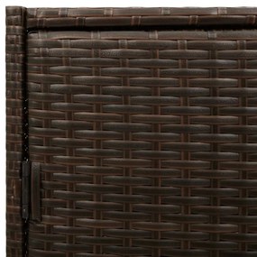 Armário de arrumação p/ jardim 83x45x76 cm vime PE castanho