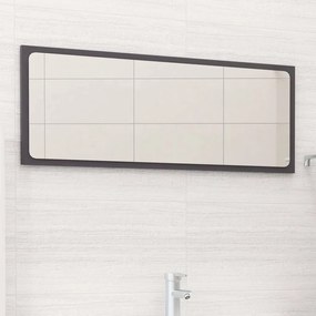 vidaXL Espelho de casa de banho 90x1,5x37 cm contrap. cinza brilhante