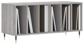 Armário p/ discos 100x38x48cm derivados madeira cinzento sonoma
