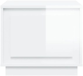 Mesa de centro 51x50x44 cm derivados madeira branco brilhante