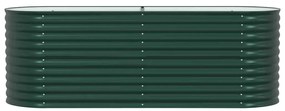 Canteiro Elevado vidaXL Verde 240x80x81 cm Aço Galvanizado