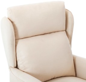 Cadeira de Massagem Creme em Tecido