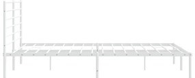 Estrutura de cama com cabeceira 183x213 cm metal branco