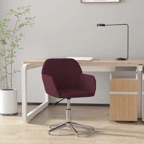 vidaXL Cadeira de escritório giratória tecido roxo