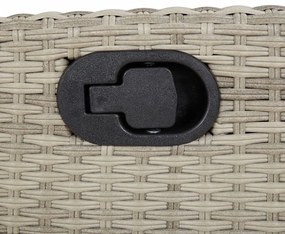 5 pcs conjunto de jantar p/ jardim c/ almofadões cinzento claro