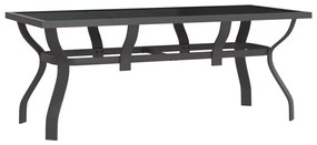 5 pcs conjunto de jantar para jardim cinzento e preto