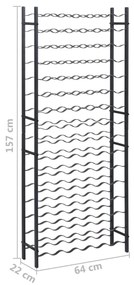 Garrafeira para 96 garrafas ferro preto