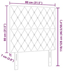Cabeceira LED Cinza Escuro 80 cm