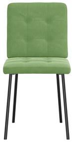 Cadeiras de jantar 6 pcs veludo verde-claro