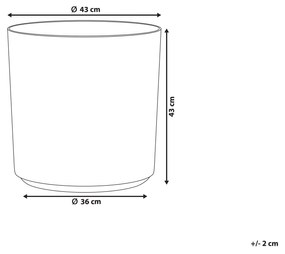 Vaso para plantas cinzento ⌀ 43 cm VAGIA Beliani