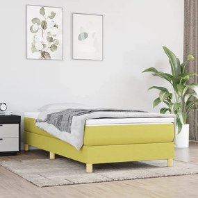Estrutura de cama sem colchão 100x200 cm tecido verde