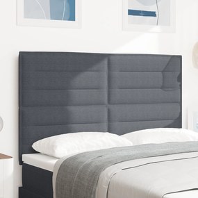 Cabeceira vidaXL Design Simples Cinza Escuro 140 cm Tecido de Corduroy