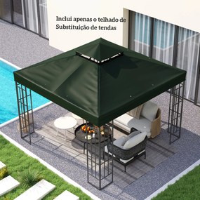 Toldo de Substituição para Pérgola 3x3 m Toldo de Substituição com Tet