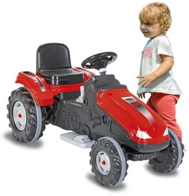 Tractor elétrico para crianças Big Wheel 12V Vermelho