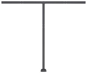 Toldo retrátil manual com LED 350x250 cm amarelo e branco