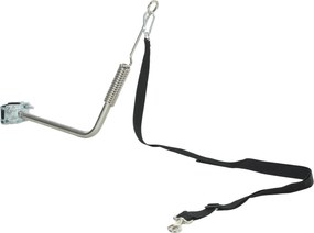 Trela para cães para andar de bicicleta, 180 cm, em aço inoxidável, fixação rápida, mola amortecedora, correia ajustável, prateada