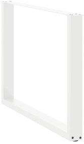 Pés de mesa de jantar em forma de U, 2 peças, branco, 100x (72-73) cm,