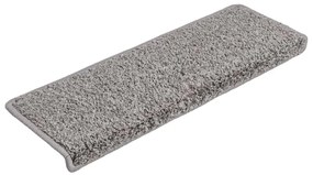 Tapete/carpete para degraus 15 pcs 65x21x4 cm cinzento