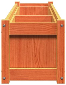 Vasos/floreiras de jardim 2 pcs pinho maciço castanho cera