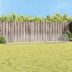 vidaXL Gaiola para galinhas Prateado 650 x 100 x 85 cm Aço Galvanizado