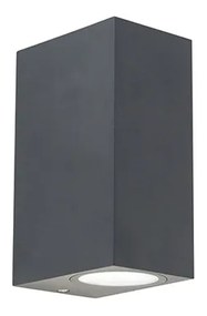 Candeeiro de parede moderno cinzento escuro 2 luzes IP44 - Baleno Moderno