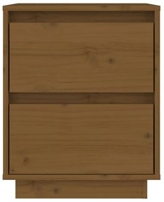 Mesas de cabeceira 2 pcs 40x35x50 cm pinho maciço castanho mel