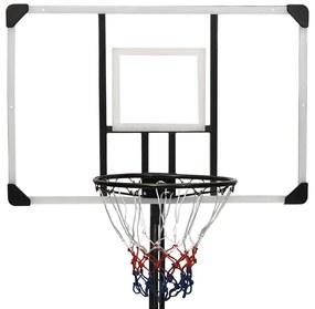 Tabela de basquetebol 256-361 cm policarbonato transparente