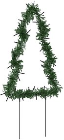 Decoração árvore de Natal c/ luz e estacas 3 pcs 50 LEDs 30 cm