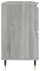 Armário de casa de banho 80x33x60 cm deriv.madeira cinza sonoma