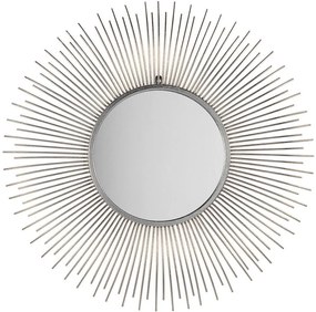 Espelho de parede redondo em metal prateado ø 80 cm CILLY Beliani