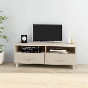 vidaXL Móvel de TV HAMAR 106x40x40 cm pinho maciço castanho-mel
