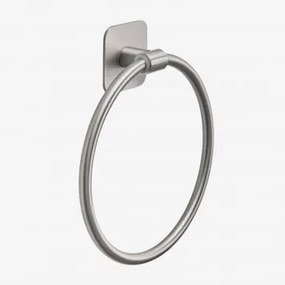 Toalheiro De Parede Ø15 Cm Para Casa De Banho Em Aço Inoxidável Ondreli Cinzento Escovado - Sklum
