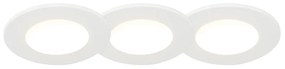 Conjunto de 3 Focos de Encastrar Redondos LED 5W Brancos Impermeáveis para Casa de Banho - Blanca