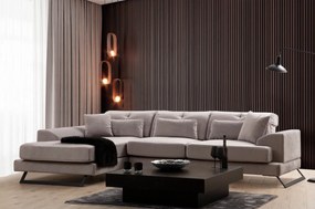 Sofá de Canto Frido – Cinzento Claro – 304 cm x 190 cm
