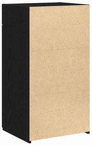 Buffet vidaXL Preto Carvalho 30x42,5x93 cm Madeira de engenharia