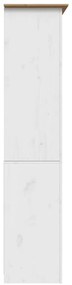 Estante BODO 82x40x173 cm madeira pinho maciça branco/castanho