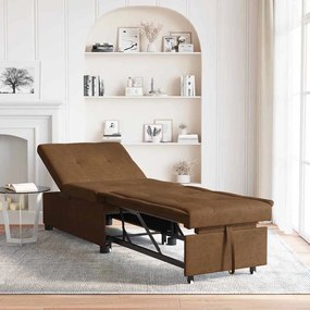 vidaXL Sofá-Cama Castanho 67 x 194 x 38 cm Couro camurça sintético