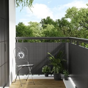 vidaXL Tela de varanda 300x80 cm vime PE antracite