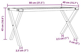 Pernas para mesa de centro estrutura em X aço