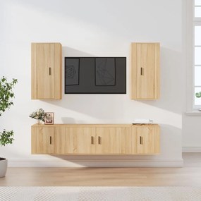 vidaXL Conjunto móveis de TV 5 pcs madeira processada carvalho sonoma
