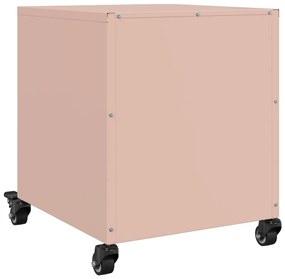 Mesa de cabeceira 36x39x43,5 cm aço rosa